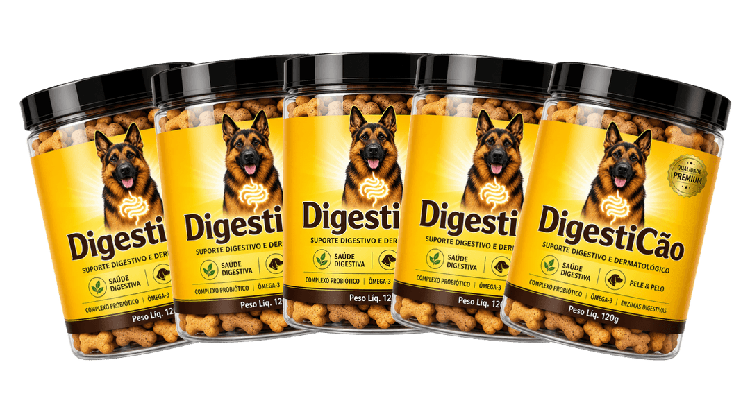 Kit com 5 potes de DigestiCão